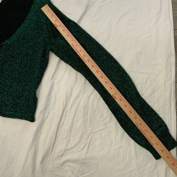 Free People Emerald Green Emmaline Metallic Cardigan Sweater Size Medium
New - Picture 11 of 12